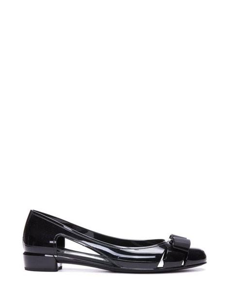 Vara Jelly ballet flats in black 